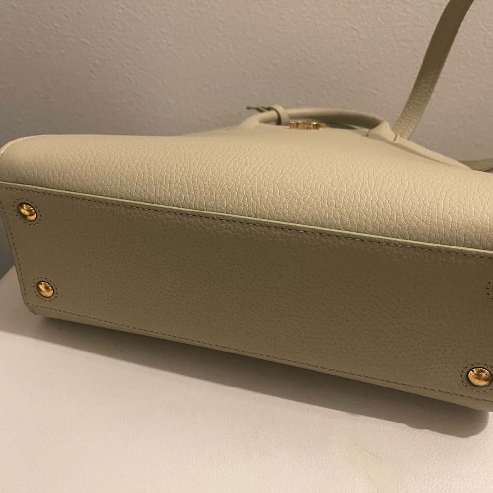 BURBERRY Leather Mini Frances Tote Bag in HUNTER - Picture 7 of 7
